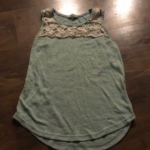 Lace trim tank top